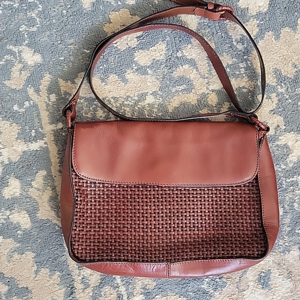 𝅺vintage Leather Crossbody Bag